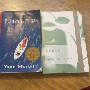 Life of Pi and Speak Paperback Books